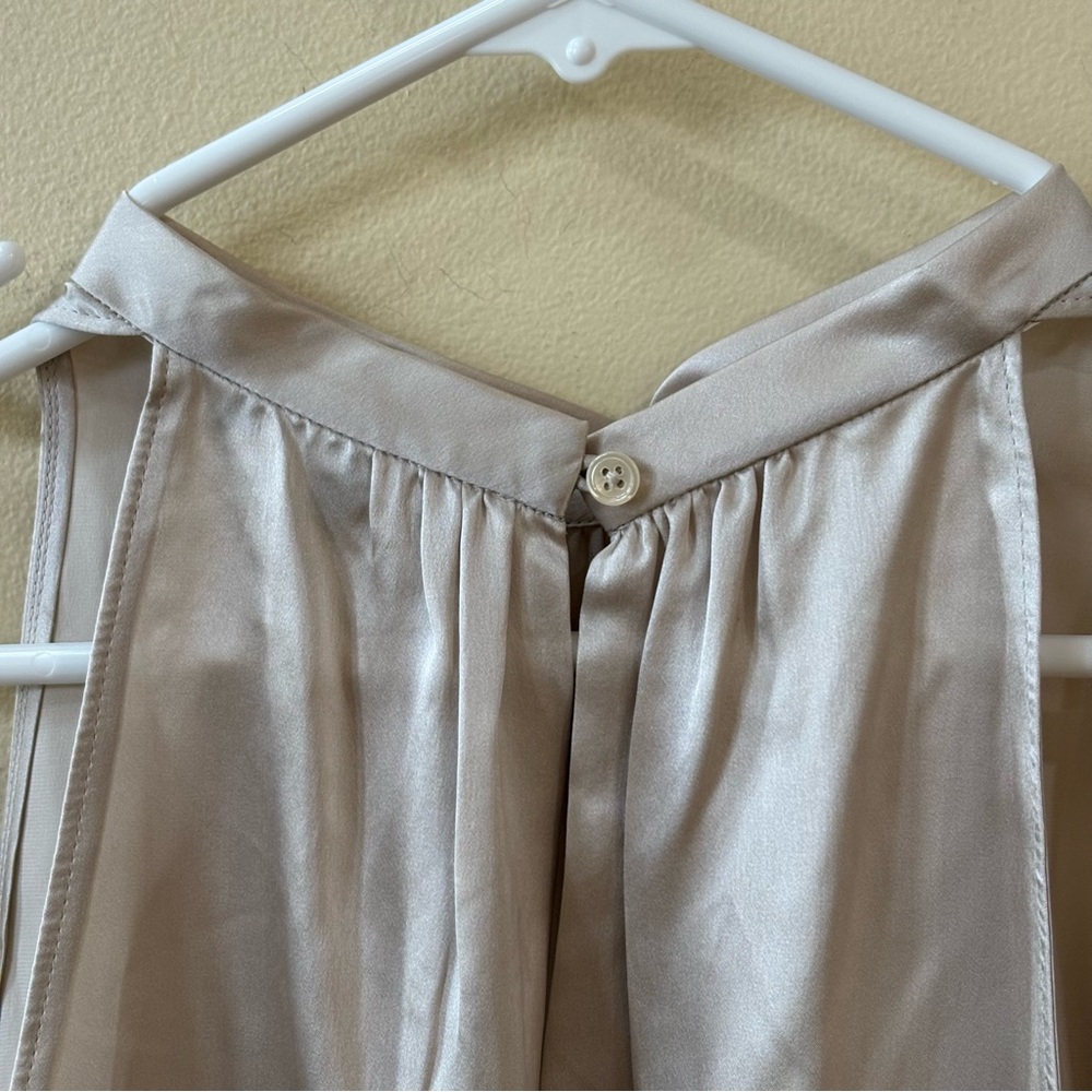Quince Silk Halter Top in Champagne - Picture 9 of 10